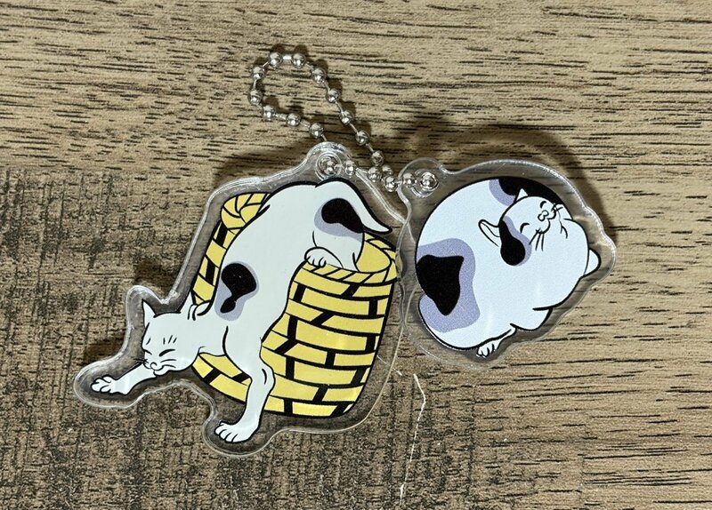 キャンドゥ、ミニキーホルダー猫柄筆者撮影写真