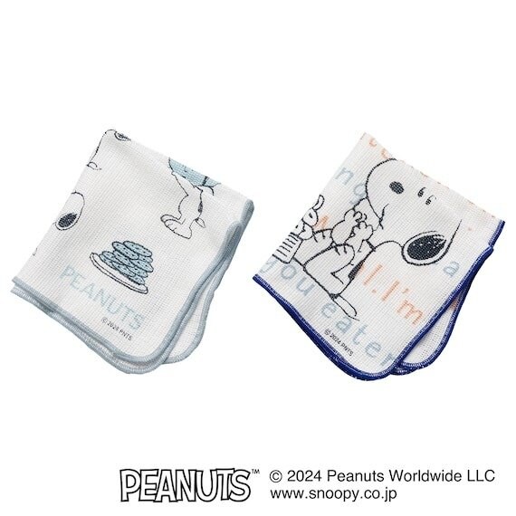 出所：ニトリ公式　【デコホーム商品】ディッシュクロス 2枚セット ブルー(スヌーピー yumyum)