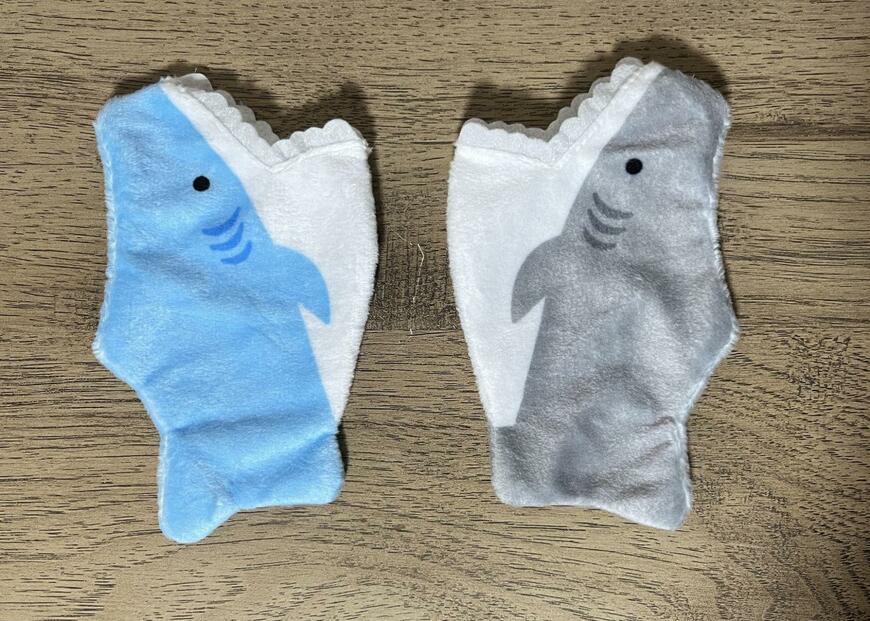 筆者撮影（セリア、ぬい用食べられサメ ぬい活）