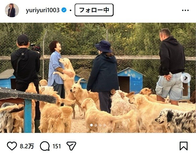 出所：石田ゆり子のInstagram（＠yuriyuri1003）　参照日：2026年3月16日