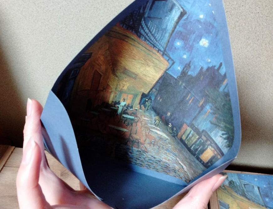 筆者撮影（セリア、洋2封筒 ゴッホ）