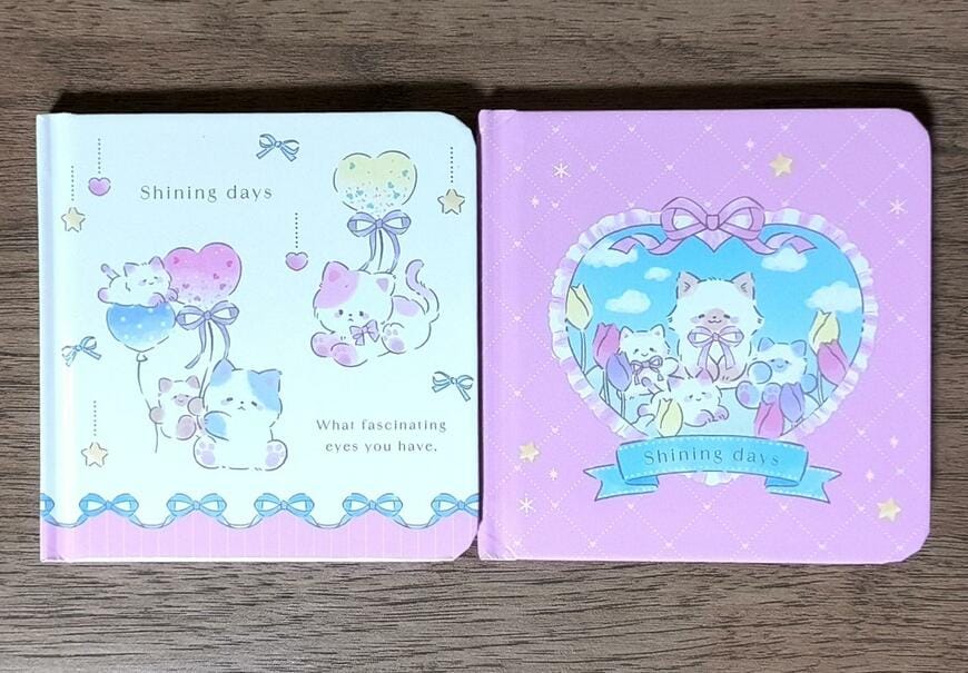 キャンドゥ、ハードカバーノート 96P 方眼 ふわふわ猫柄商品画像