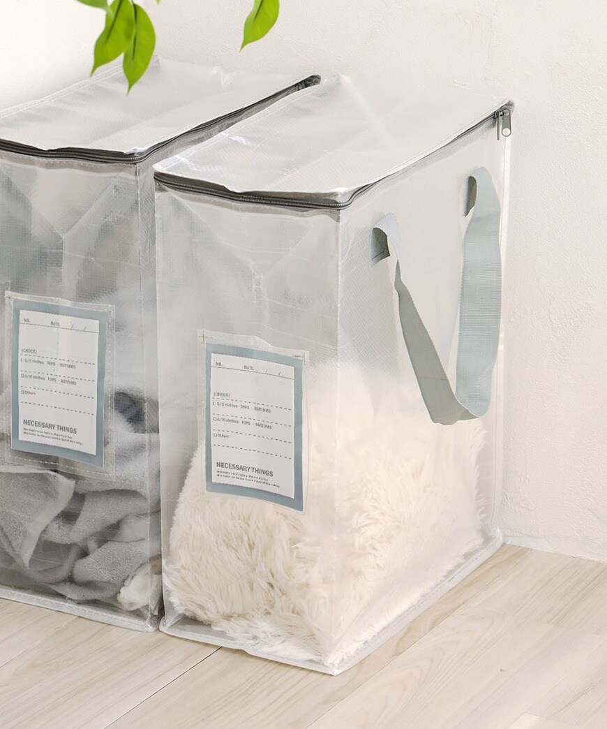 クリアボックスバッグ縦：L/クリア収納シリーズ