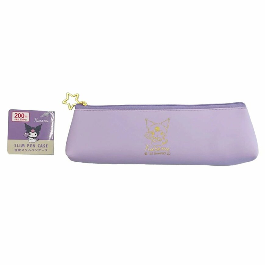 ワッツ公式 sanrio クロミ 合皮スリムペンケースの画像