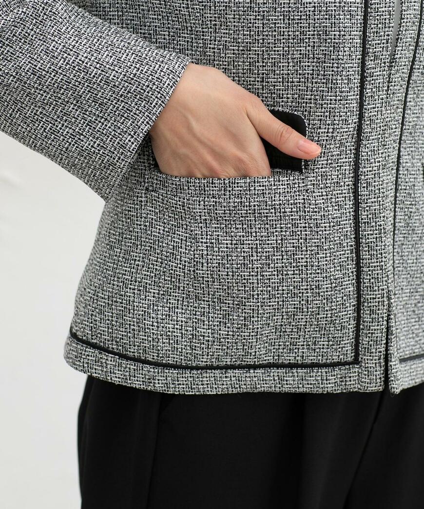 ハニーズ公式オンラインストア リボン使いノーカラージャケット画像