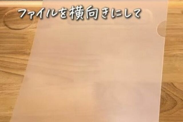 【便利すぎる】余りがちな〈クリアファイル〉が家中の収納を整える便利アイテムに大変身　超簡単加工ですぐできる