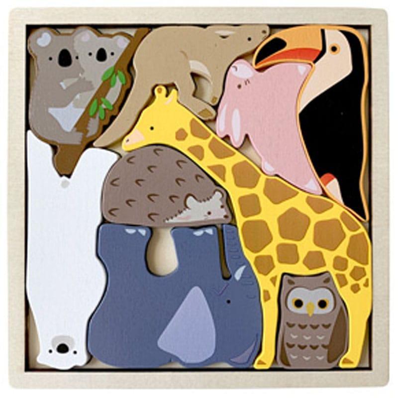 出所：Can★Doネットショップ 木製パズル　動物園