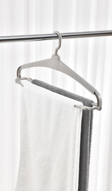 イオン株式会社 乾きやすい 伸縮式立体バスタオルハンガー