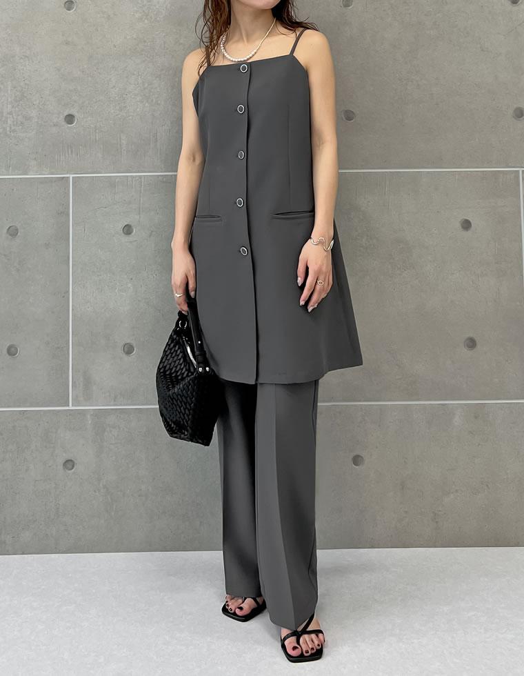 [神山まりあさん着用]フロントボタンキャミチュニック