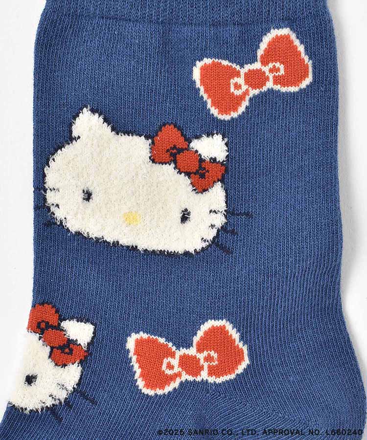 ブルーブルーエ公式　ハローキティおかおマシュマロソックスの画像