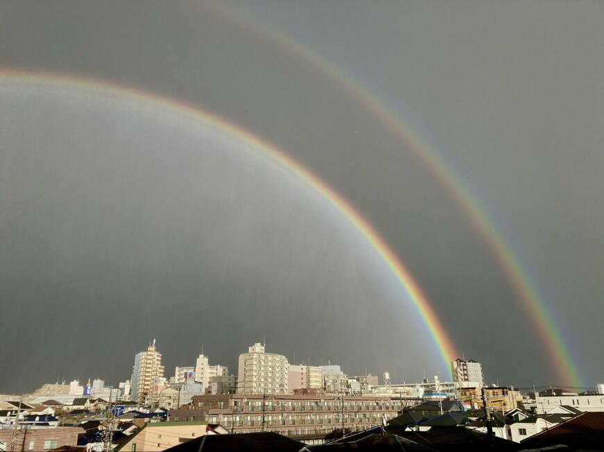 千葉県で発生した2重の虹
