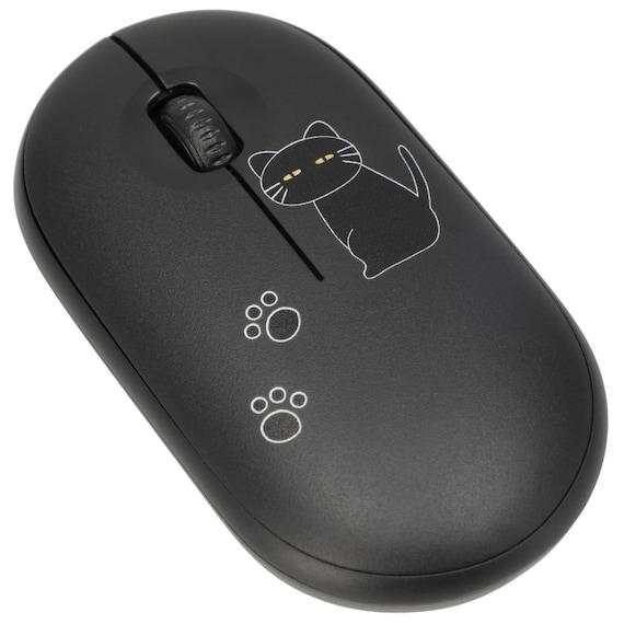 ニトリ、ワイヤレスマウス(デコネコDH05 ブラック)商品画像