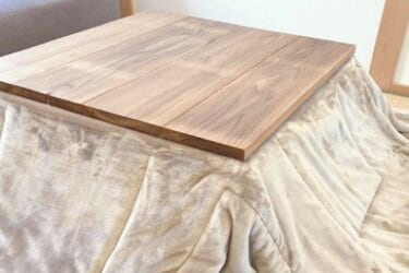 こたつDIY】リメイクシートを貼っただけのこたつ天板→カフェ板を使っ