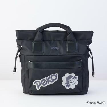 新品　上質高級　ANA 不二家 公式 ペコちゃんコラボ 3Way ナイロンバック 不二家 公式 ペコちゃんコラボ 3Way ナイロンバッグ＜ミルキー