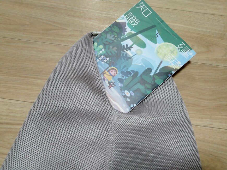 出所：筆者撮影（3COINS　メッシュトライアングルバッグ）