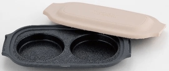 出所：コメリ公式　アテーナライフ　電子レンジ調理でらくらくグリル　ダブルプレート