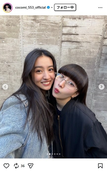 出所：CocomiのInstagram（＠cocomi_553_official）　参照日：2025年12月17日