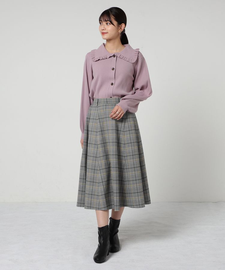 出所：ハニーズ公式通販サイト 衿付カーデ