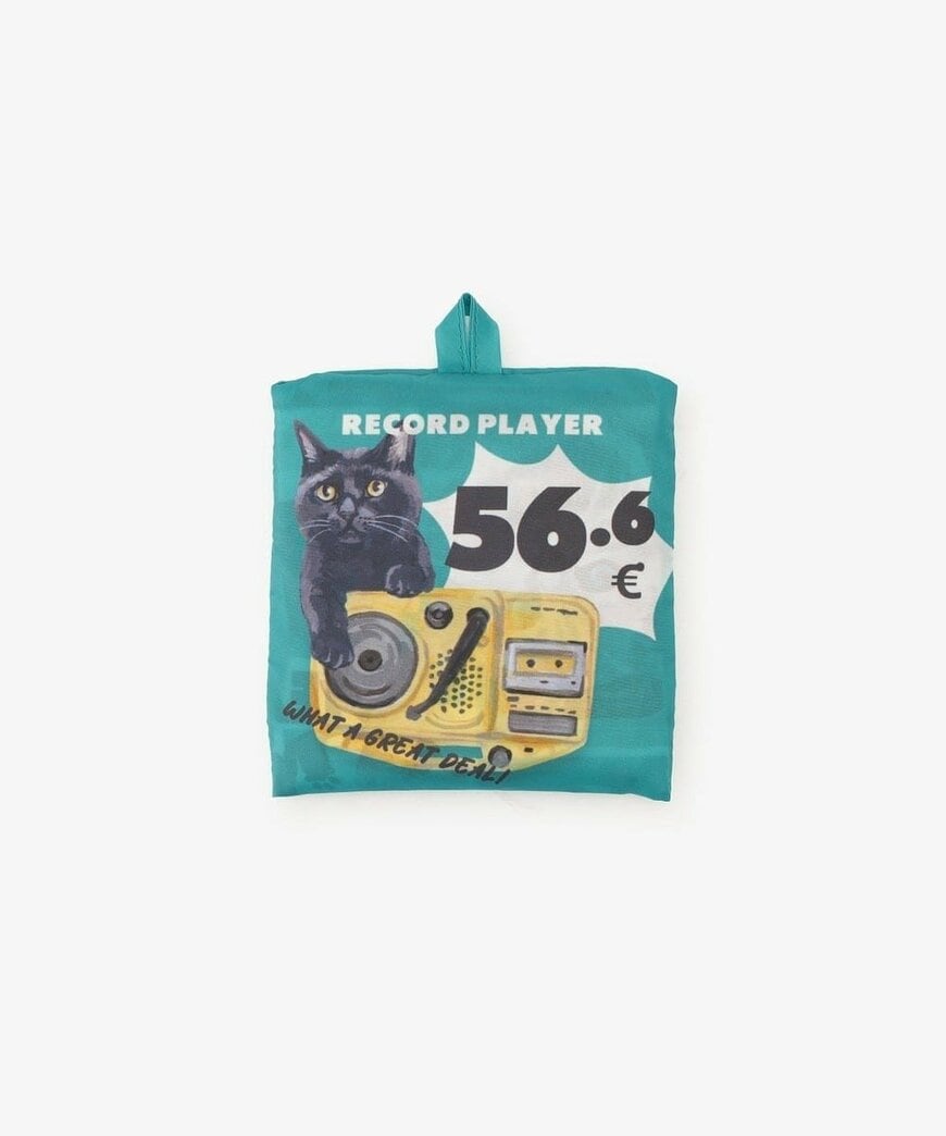 出所：アフタヌーンティー公式通販　ポケッタブルショッピングバッグ／Cat's NapTime　グリーン