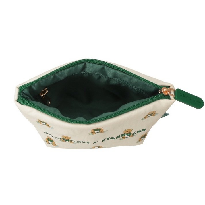 gelato pique ベア柄ポーチ アイボリー　