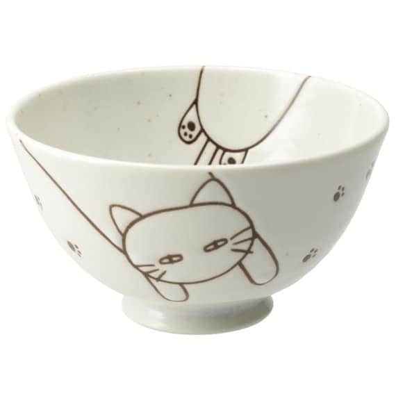 ニトリ デコホーム、デコネコ食器5点セット カルエクレデコ(ホワイト DI508) の画像