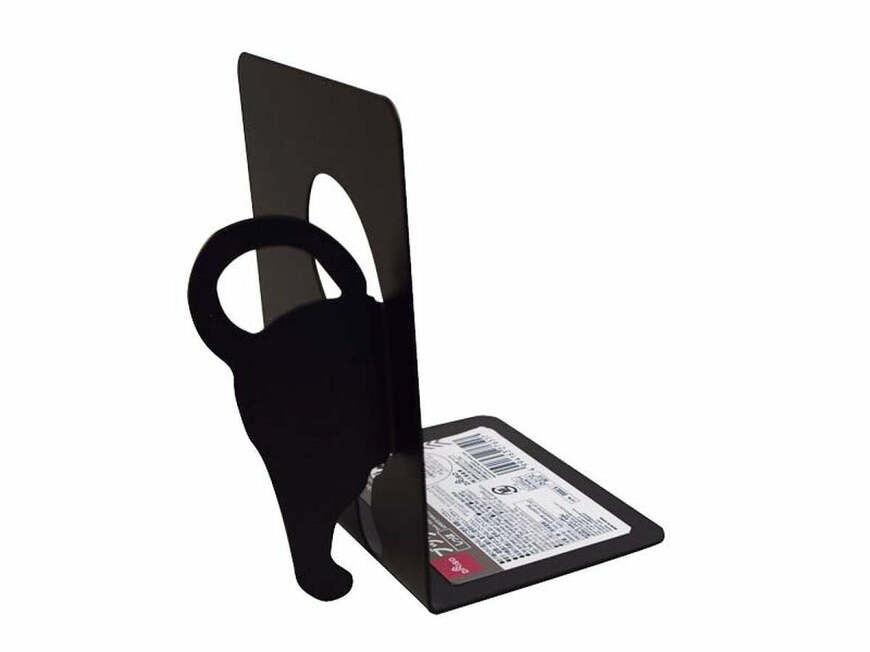 ダイソー ブックスタンド(猫、しっぽ)