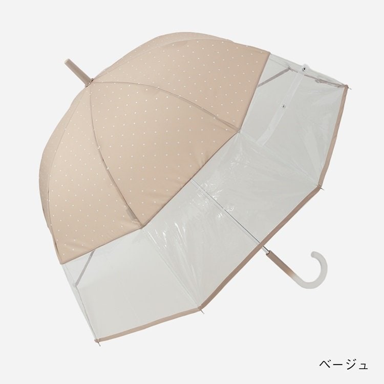 KEYUCA（ケユカ）公式通販サイト　【UVカット】長傘 晴雨兼用 ハーフビニール ラメドットの画像