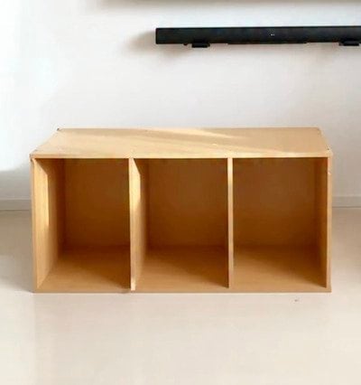 【ラタンキャビネットDIY】ボロボロのカラーボックスが大変身！仕上がりが「天才」だと話題