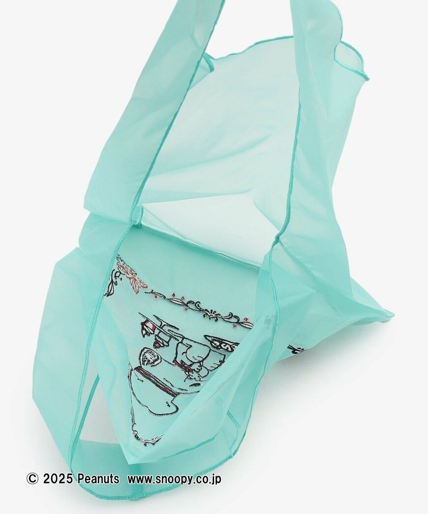 出所：アフタヌーンティー公式　刺繍オーガンジーバッグ/PEANUTS