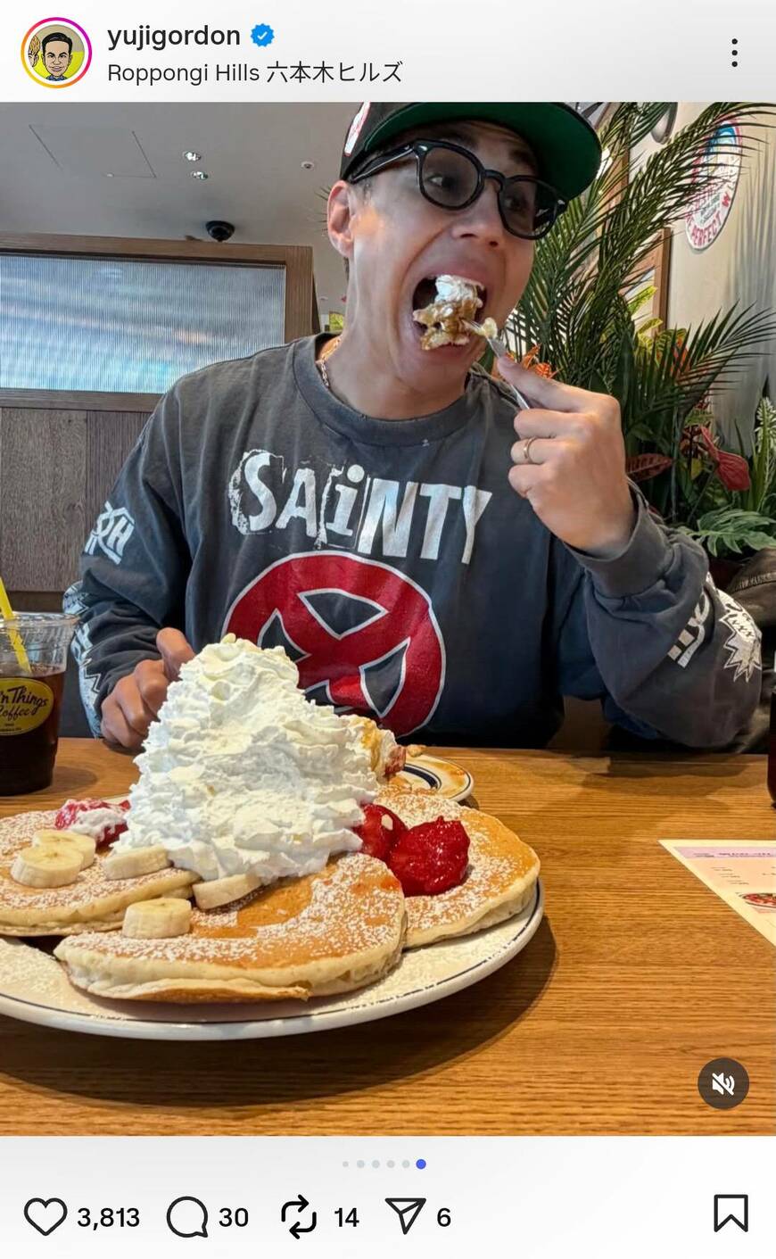 出所：ユージのInstagram（＠yujigordon）参照日：2026年4月16日