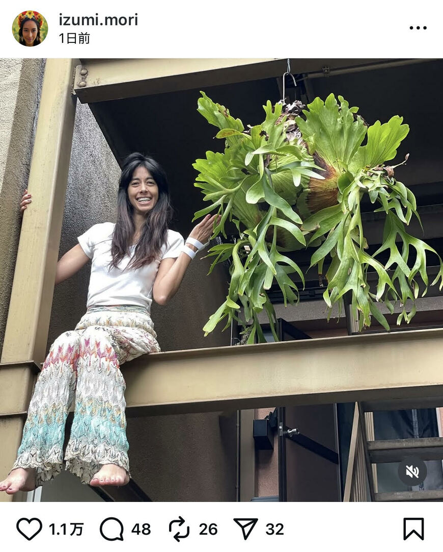 出所：森泉のInstagram（@izumi.mori）参照日：2025年10月14日