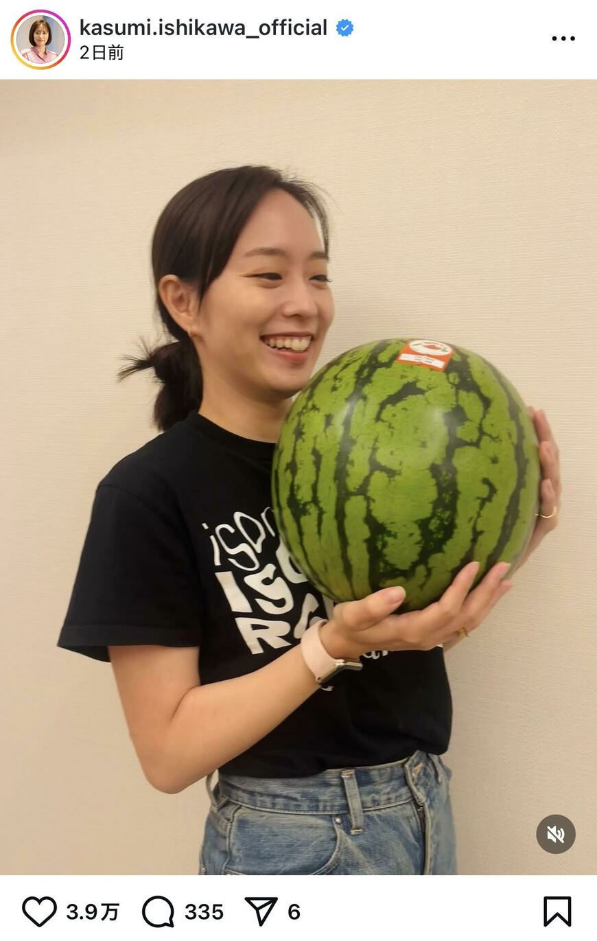 出所：石川佳純のInstagram（＠kasumi.ishikawa_official）参照日：2025年8月4日