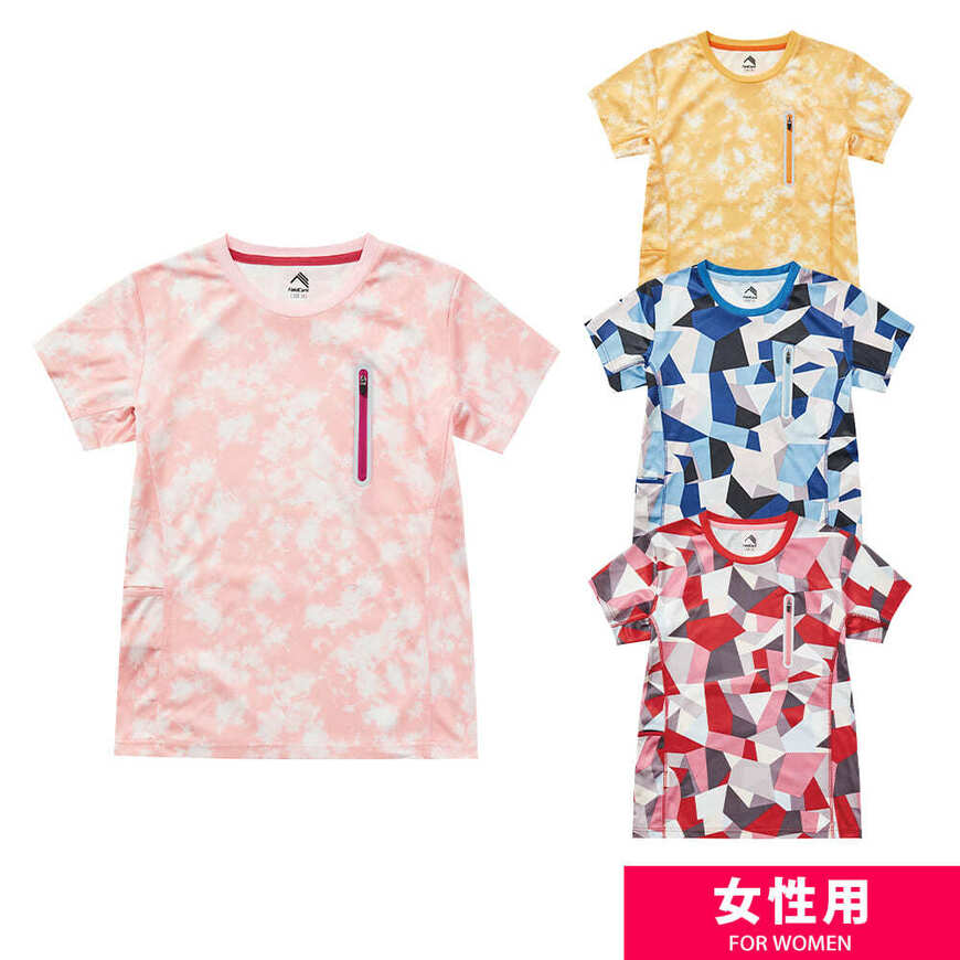 出所：ワークマン　レディースハニカムドライプリントTシャツ