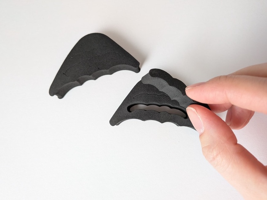 「クッション芯を取り外せば、微調整できます。」