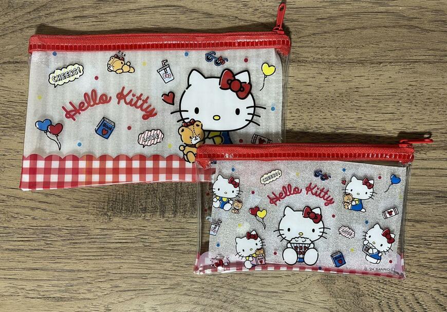 キャンドゥ、クリアーポーチワイド ハローキティ・クリアーポーチMサイズ ハローキティ