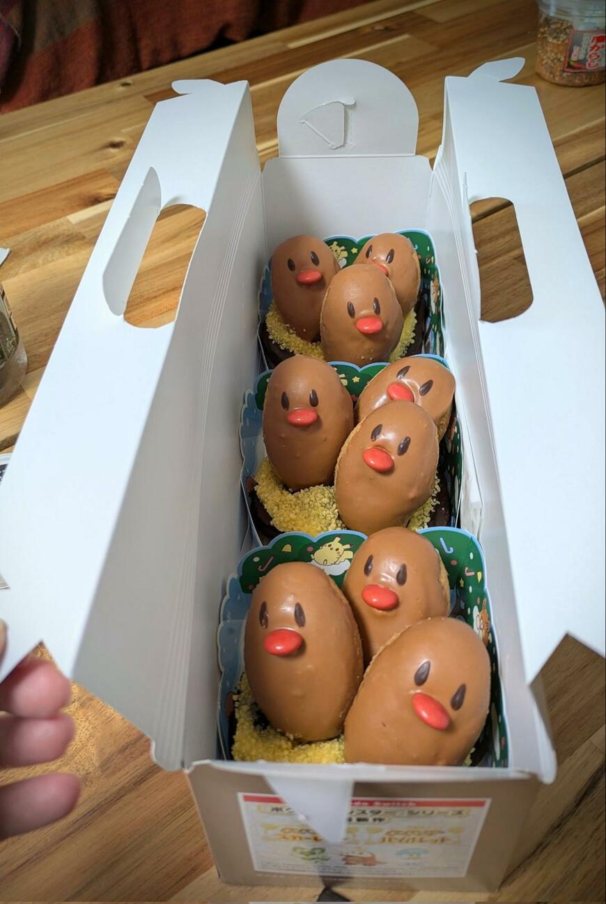 箱に入ったダグトリオのドーナツ