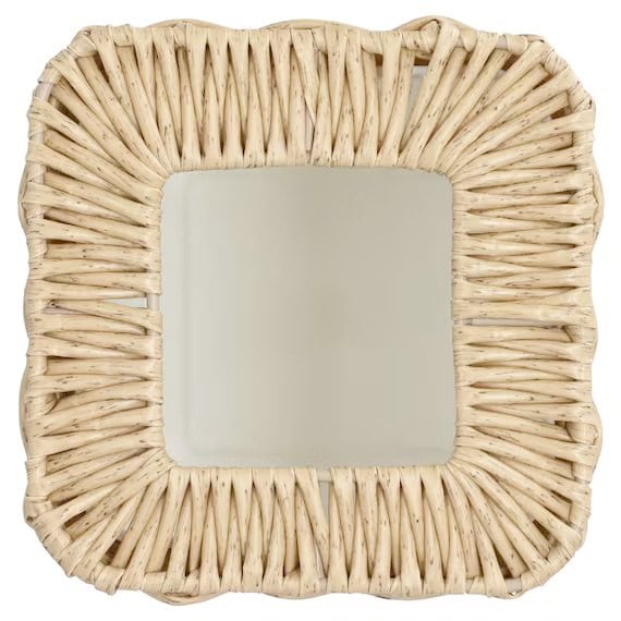 ニトリ公式　ラタン風 編み込み ダストボックス