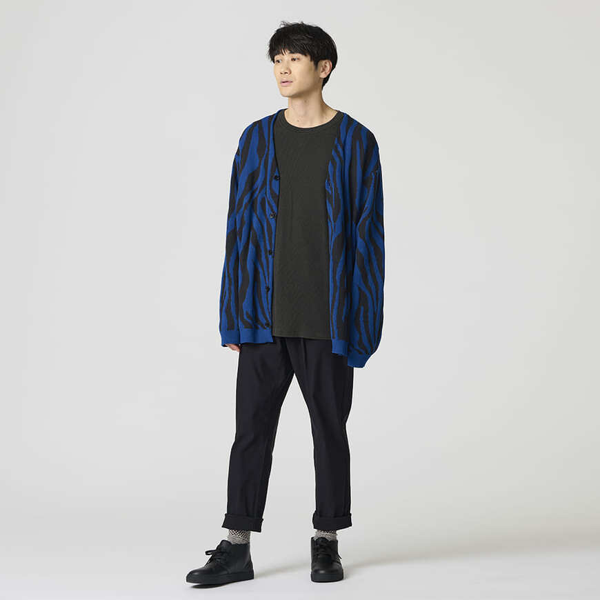 ワークマン公式 アニマル柄ニットカーディガン