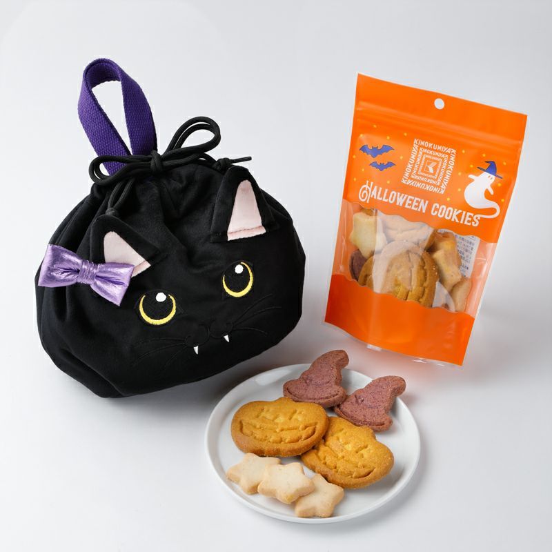 株式会社紀ノ國屋　猫保冷巾着クッキーセット（ハッピーハロウィンクッキーアソート）