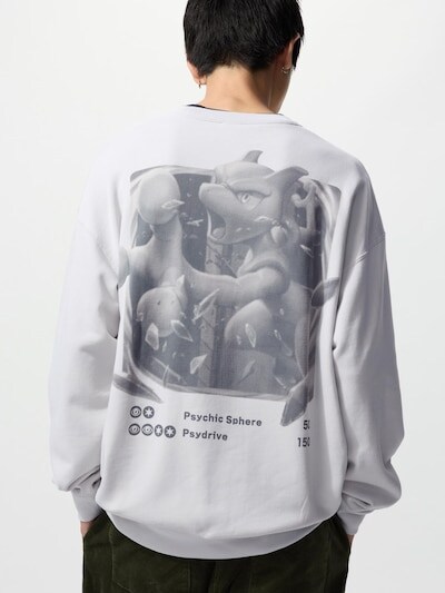 出所:ユニクロ公式 ポケモン スウェットシャツ 02 LIGHT GRAY