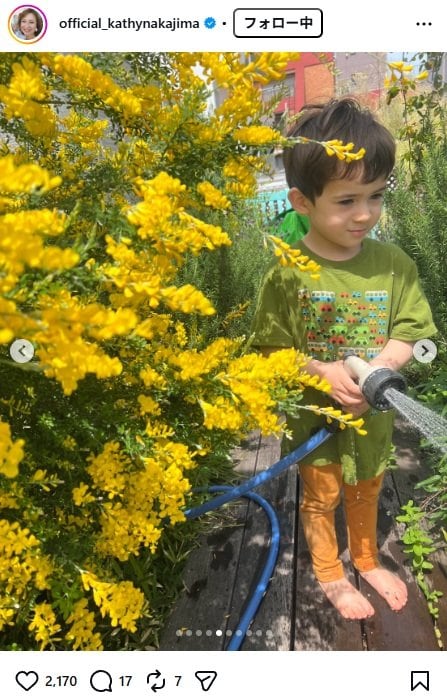 出所：キャシー中島のInstagram（＠official_kathynakajima） 参照日：2026年4月24日