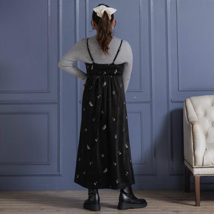 出所：しまむらパーク レディース　ベロアキャミワンピース(Taiyou)