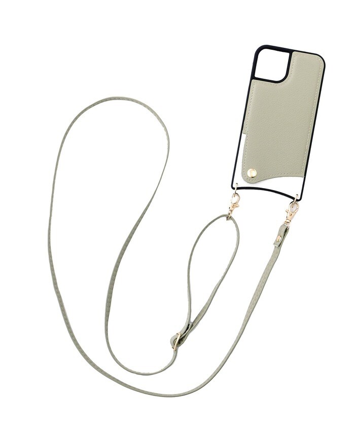 フェイクレザーストラップ付きスマホケース