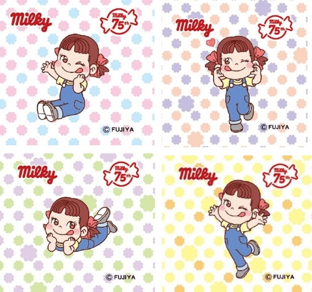 税込1000円以上お買い上げの方には「ペコちゃんmilkyステッカー」(全4種)