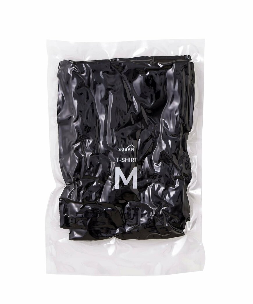 出所：3COINS公式　《濡らさず開封》圧縮インナーT-シャツ：Mサイズ／SOBANI