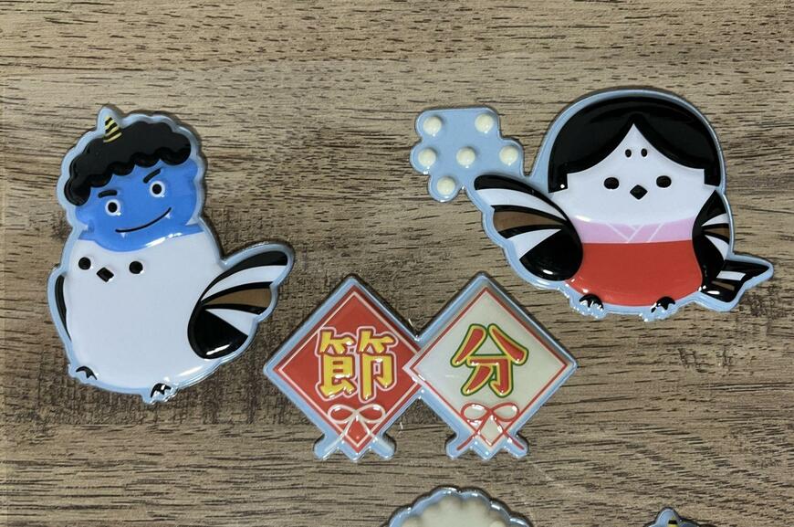 筆者撮影（キャンドゥ、塩ビ ステッカー 節分）