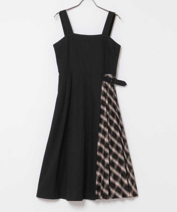 出所：ハニーズ公式通販サイト プリーツ切替ジャンスカ