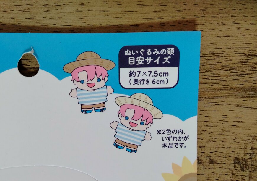 画像出所：筆者撮影（セリア、ぬい用麦わら帽子 ヲタコレ ぬい活）