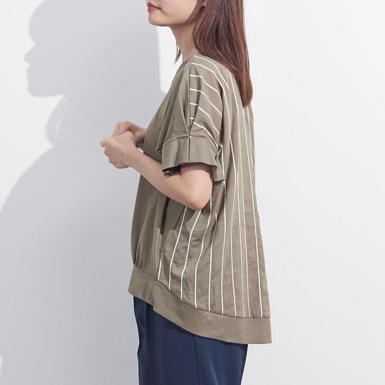 ストライプコンビデザイントップス