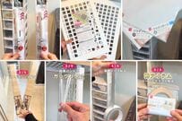 【100均DIY】ダイソーの突っ張り棒や棚板で洗面所に〈壁〉を作る！突っ張り棒を縦に使う仰天アイデア！